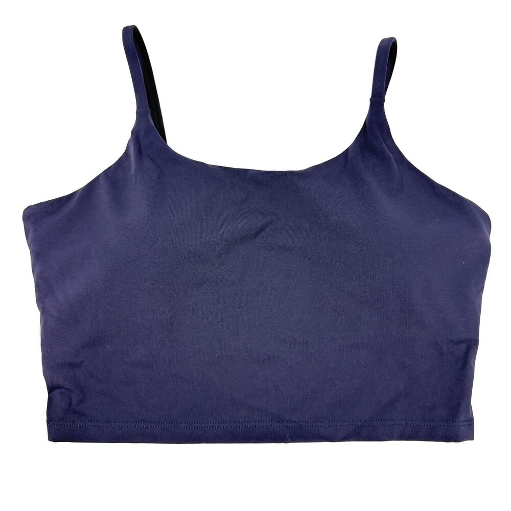 HALARA UltraSculpt™ Cropped Yoga Tank Top S Navy Blue Padded Lt Support NWT B80
